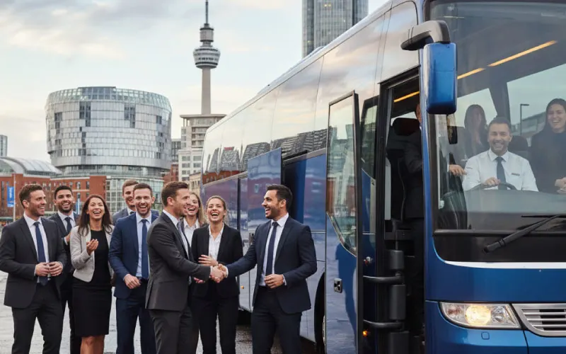 Corporate coach hire in Birmingham providing seamless group transport solutions for businesse